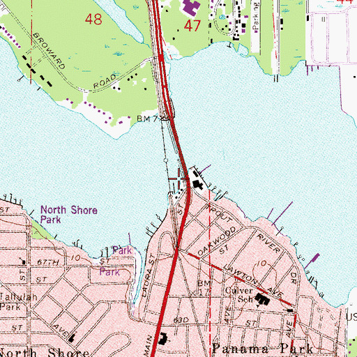 Topographic Map of Pier 68 Marina, FL