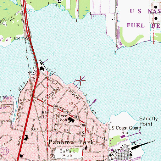Topographic Map of Seafarers Marina, FL