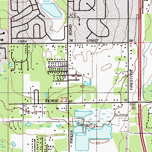 Topographic Map of Carr Mobile Home Village, FL