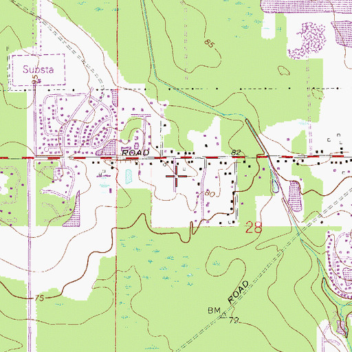 Topographic Map of Dardens Mobile Home Park, FL