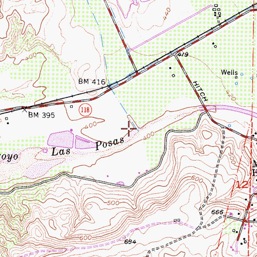 Topographic Map of Little Simi Valley, CA