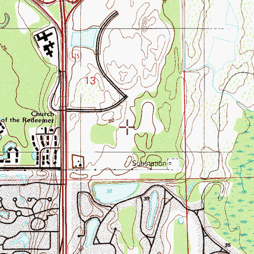 Topographic Map of Oaks Plaza, FL