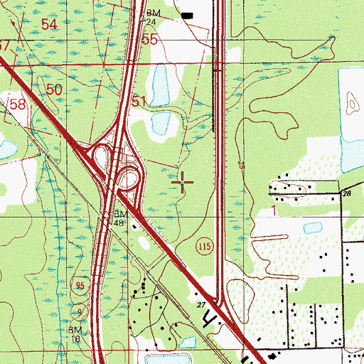 Topographic Map of The Avenues Mall, FL