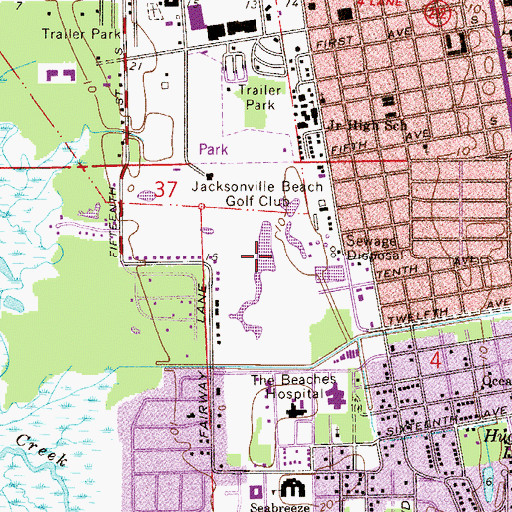 Topographic Map of High Ridge Country Club, FL