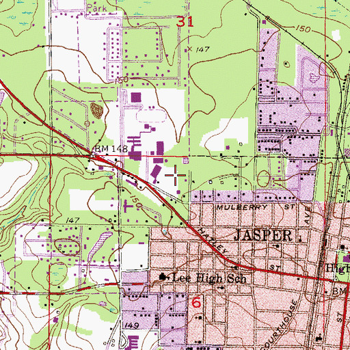 Topographic Map of Hamilton Helistop, FL