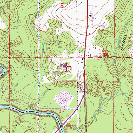 Topographic Map of Highland Fairways Golf Course, FL