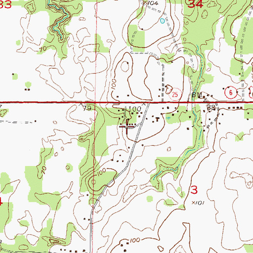 Topographic Map of Hilltop Mobile Home Park, FL