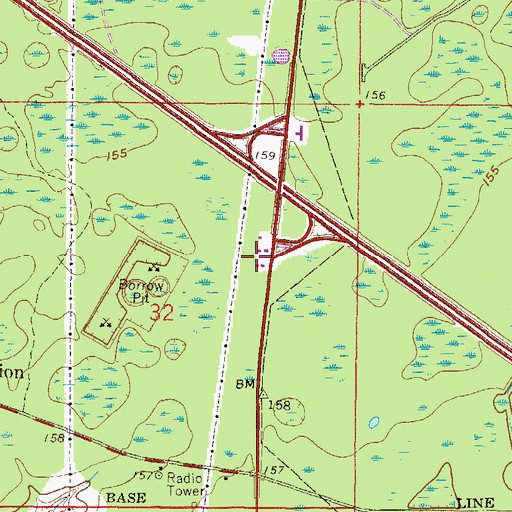 Topographic Map of Harvest Fellowship Church, FL