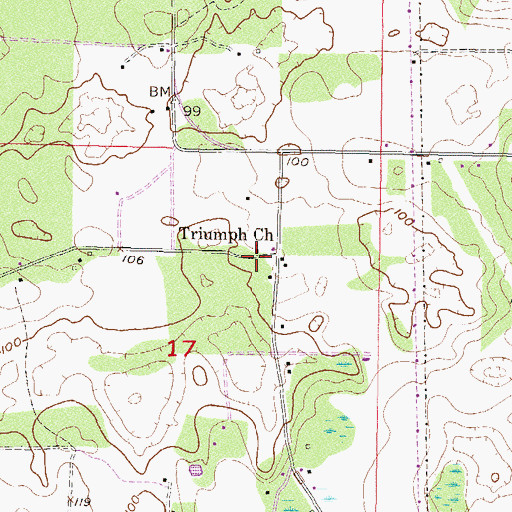 Topographic Map of Triumph Holines Church, FL