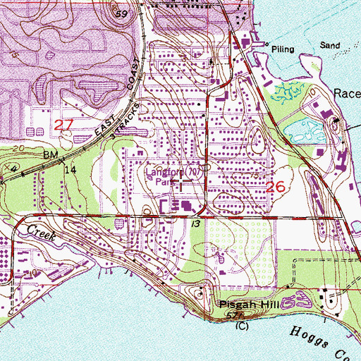 Topographic Map of Vince Bocchino Community Center, FL