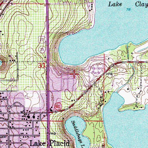 Topographic Map of Memorial United Methodist Church, FL