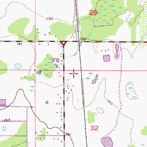 Topographic Map of Green Acres Mobile Home Park, FL