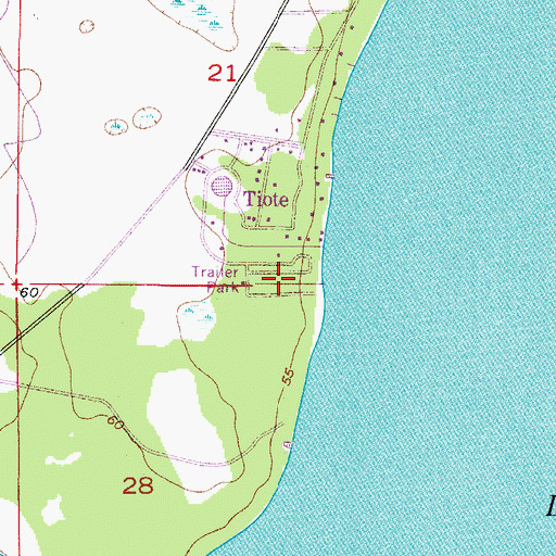 Topographic Map of Harrys Harbor Mobile Home Park, FL