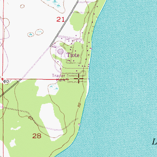 Topographic Map of The Harbor Mobile Home Park, FL