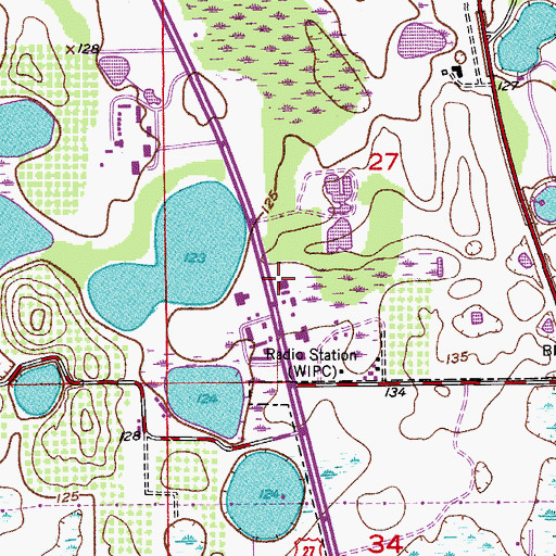 Topographic Map of Tower Lakes Mobile Home Park, FL