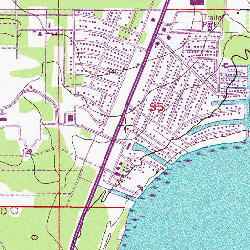 Topographic Map of College Park Mobile Home Park, FL