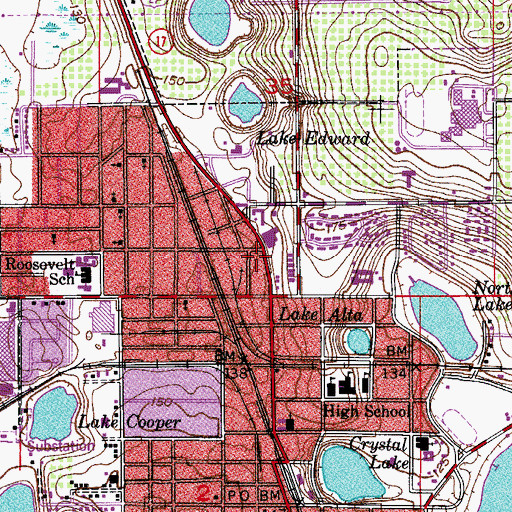 Topographic Map of Laurel Mobile Home Park, FL