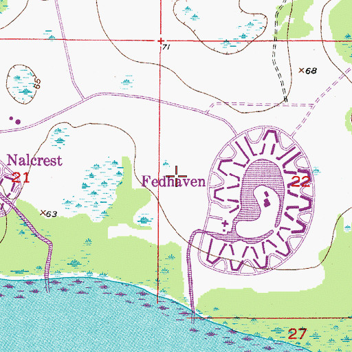 Topographic Map of Walden Shores Mobile Home Park, FL