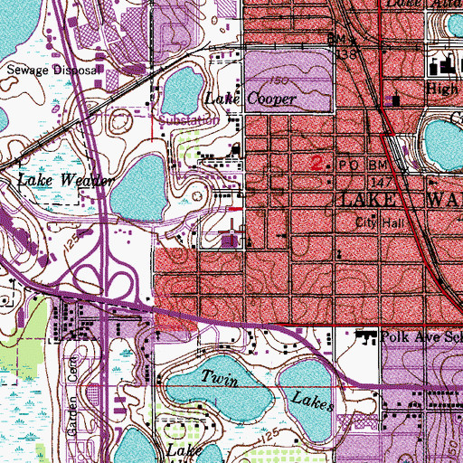 Topographic Map of Church of God, FL