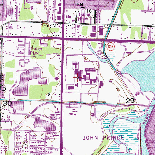 Topographic Map of Palm Beach Community College at Lake Worth Count and Countess de Hoernle Technology Center, FL
