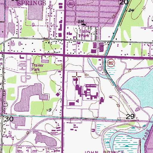Topographic Map of Palm Beach Community College at Lake Worth Dental Health Building, FL