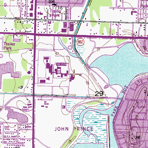Topographic Map of Palm Beach Community College at Lake Worth Fitness Center, FL