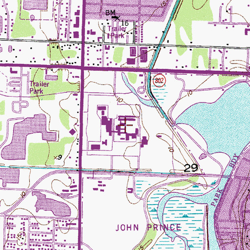 Topographic Map of Palm Beach Community College at Lake Worth General Classrooms B, FL