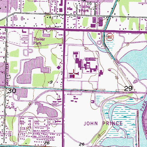 Topographic Map of Palm Beach Community College at Lake Worth Humanities Building, FL