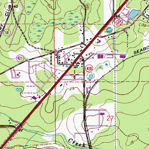 Topographic Map of Spring Hammock Trailer Park, FL