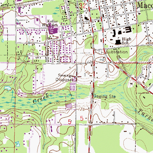 Topographic Map of MacClenny Sewage Treatment Plant, FL