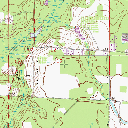 Topographic Map of Lee and Baker Mobile Home Park 2, FL