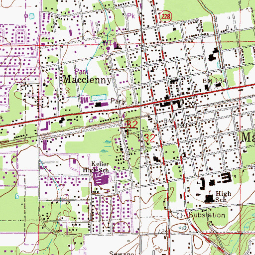 Topographic Map of Allen Chapel African Methodist Episcopal Church, FL