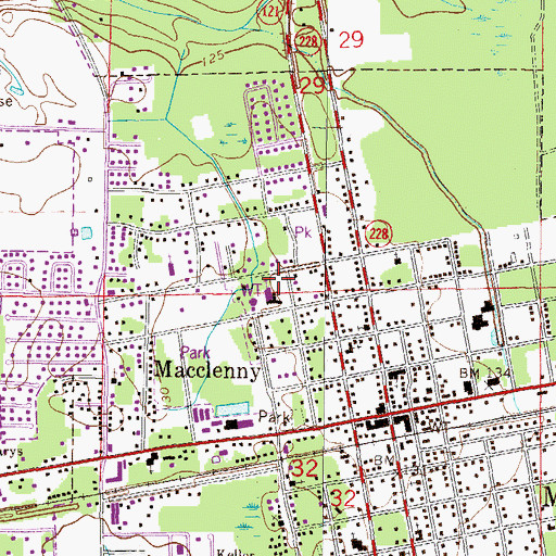 Topographic Map of Christian Fellowship Temple, FL