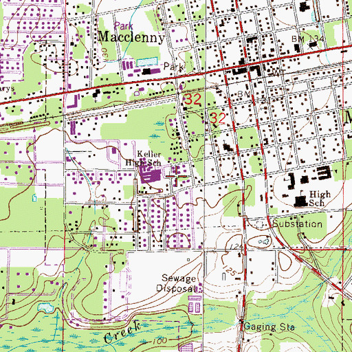 Topographic Map of Emmanuel Church of God in Christ, FL