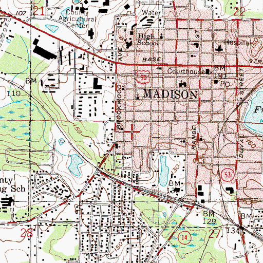 Topographic Map of Faith of Deliverance Church, FL