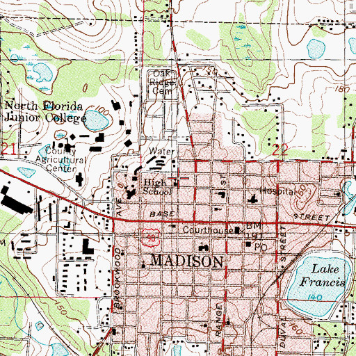 Topographic Map of Saint Vincent de Paul Catholic Church, FL