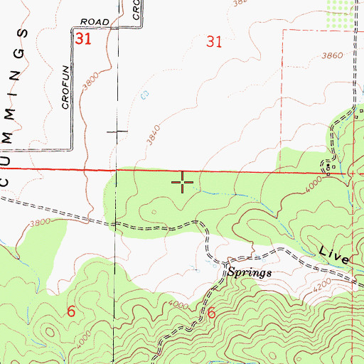 Topographic Map of Live Oak Canyon, CA