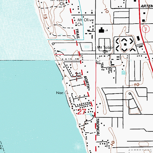Topographic Map of River Haven Mobile Home Park, FL