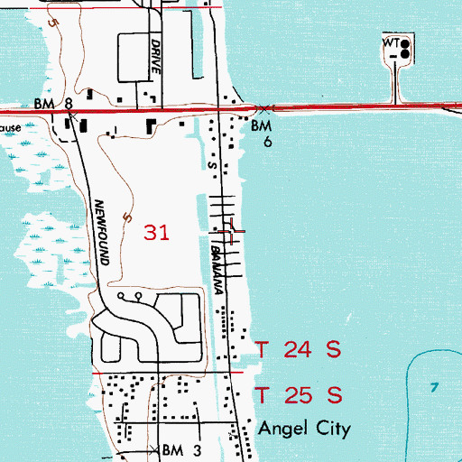Topographic Map of River Palms Mobile Home Park, FL