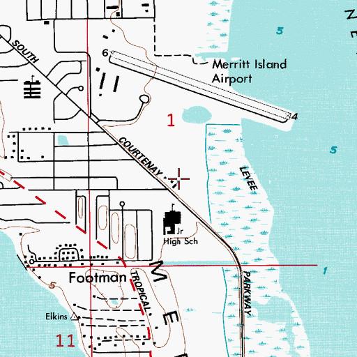 Topographic Map of Emmanuel Baptist Church, FL