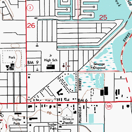 Topographic Map of Faith Lutheran Church, FL
