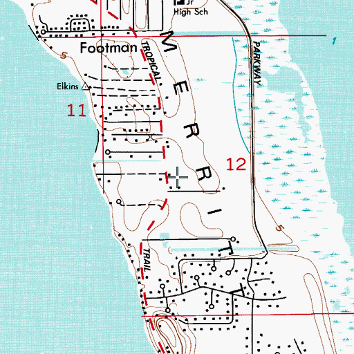 Topographic Map of Faith Presbyterian Church, FL