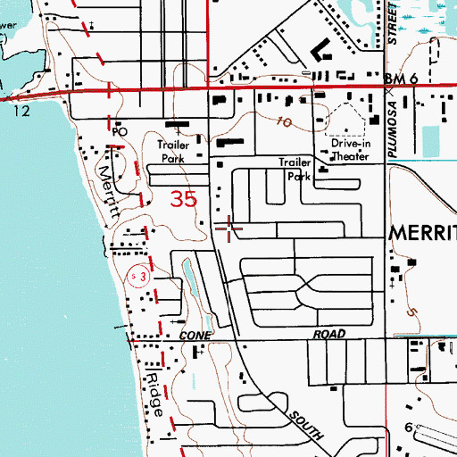 Topographic Map of Islamic Center of Central Brevard, FL