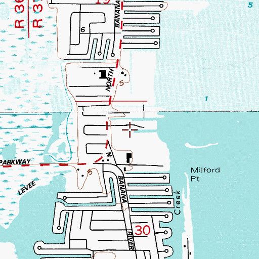 Topographic Map of Island Community Church, FL
