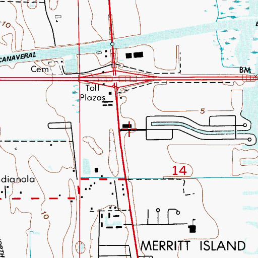 Topographic Map of Kingdom Hall of Jehovahs Witnesses, FL