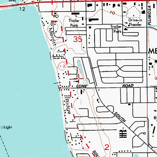 Topographic Map of Redeemer Lutheran Church, FL