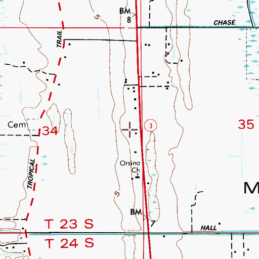 Topographic Map of Unity Church of Central Brevard, FL