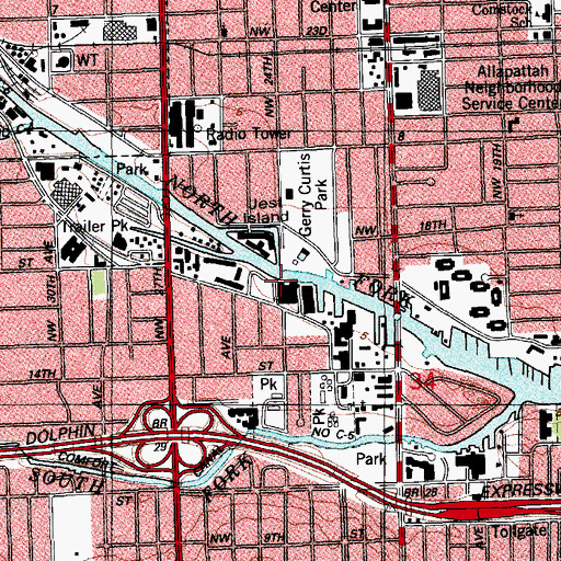 Topographic Map of Global Marine Trading Slip, FL