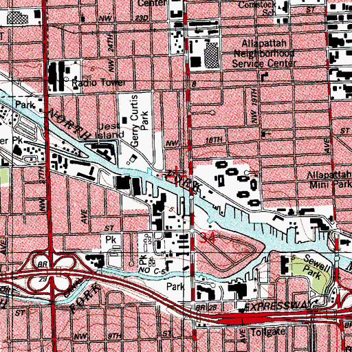 Topographic Map of Schurger Diving and Salvage Mooring, FL