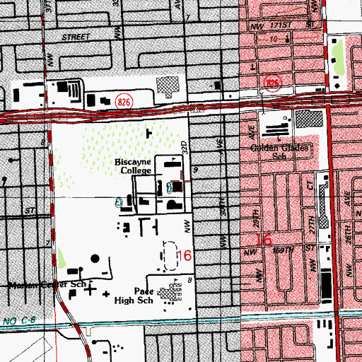 Topographic Map of Saint Thomas University Law Library, FL